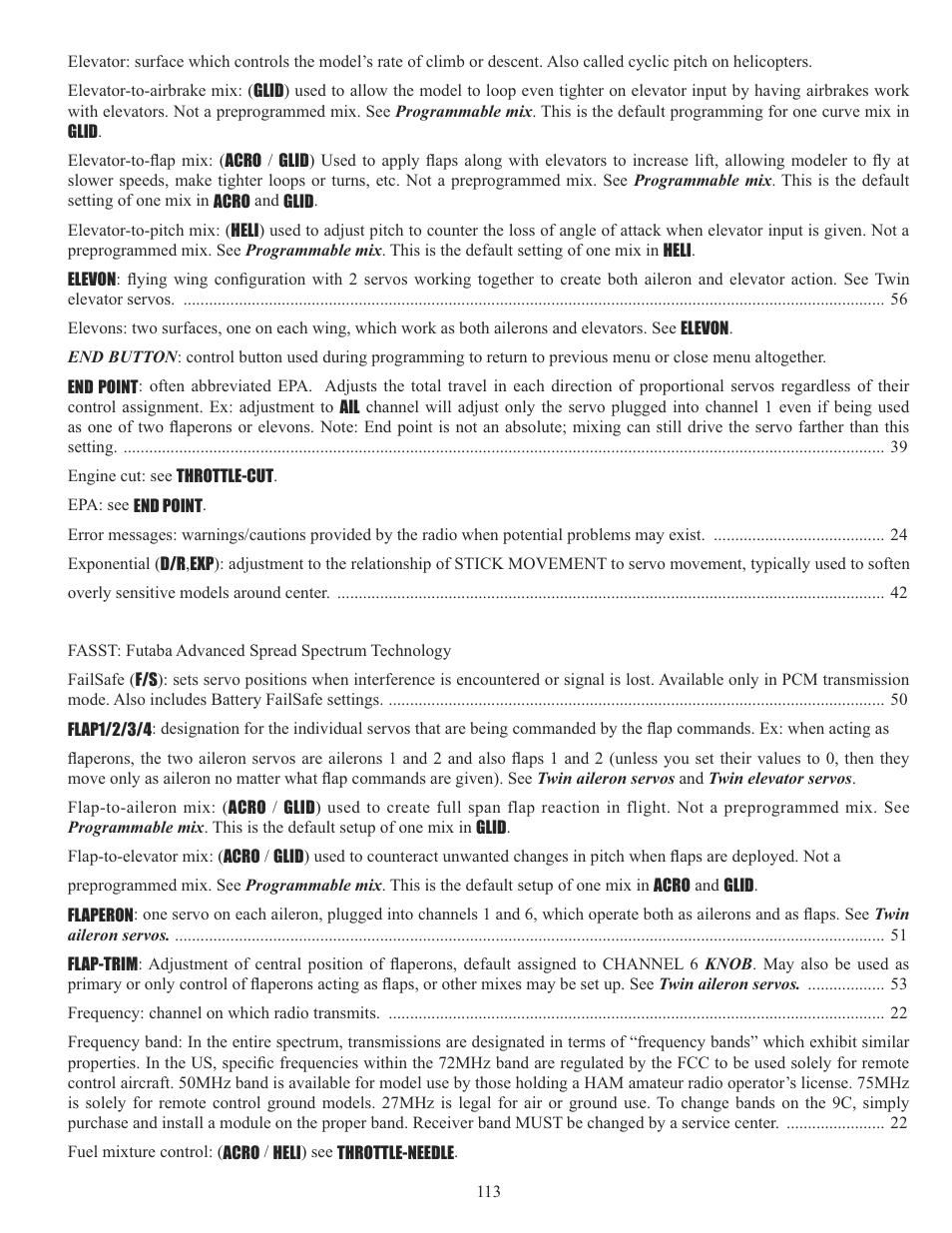 Futaba 10C 2.4GHz User Manual | Page 113 / 119