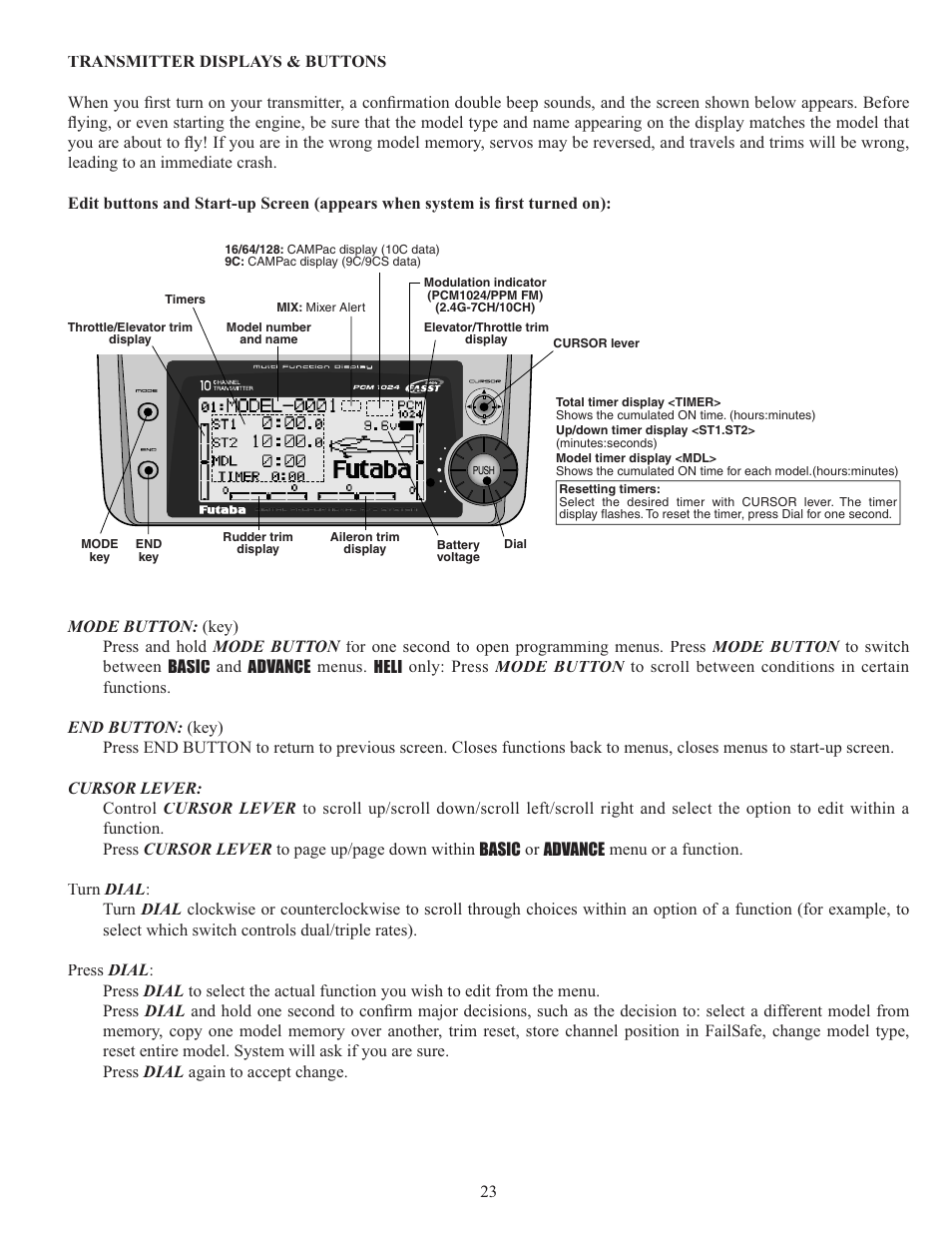 Futaba 10C 2.4GHz User Manual | Page 23 / 119