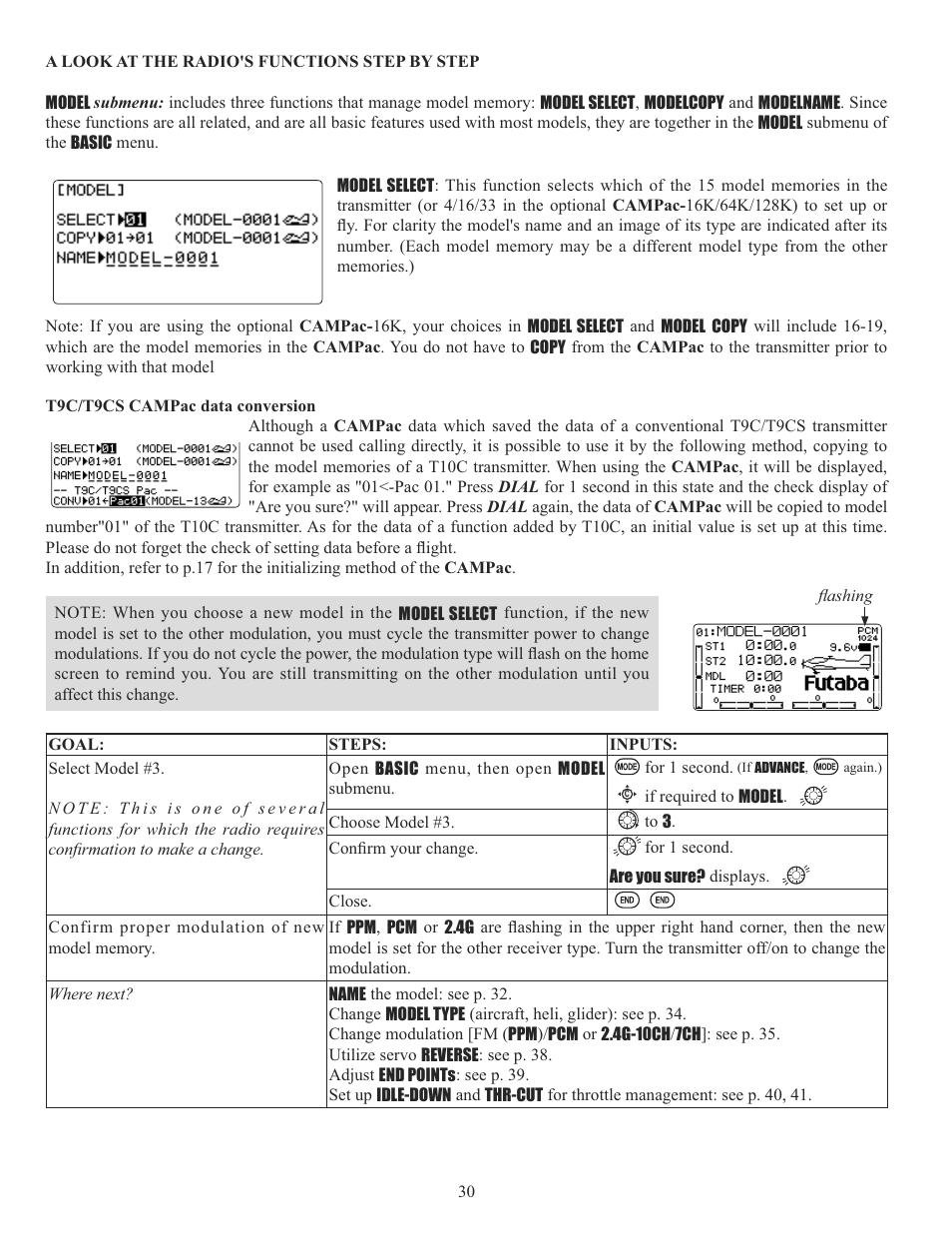 Futaba 10C 2.4GHz User Manual | Page 30 / 119