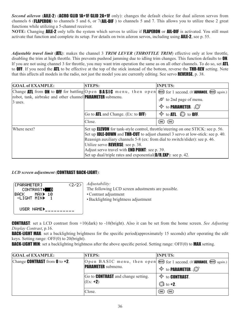 Futaba 10C 2.4GHz User Manual | Page 36 / 119
