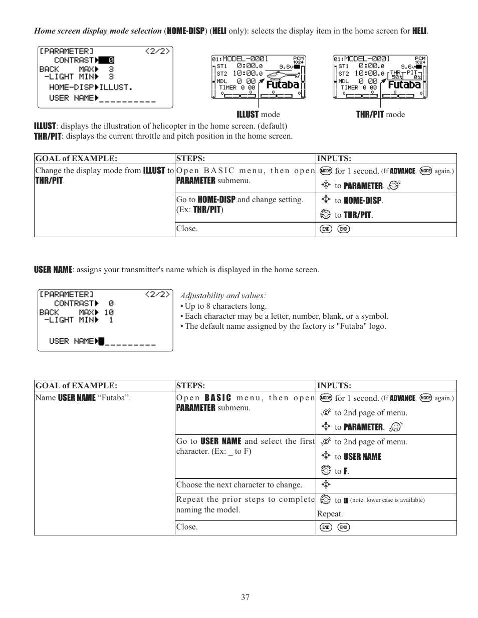 Futaba 10C 2.4GHz User Manual | Page 37 / 119
