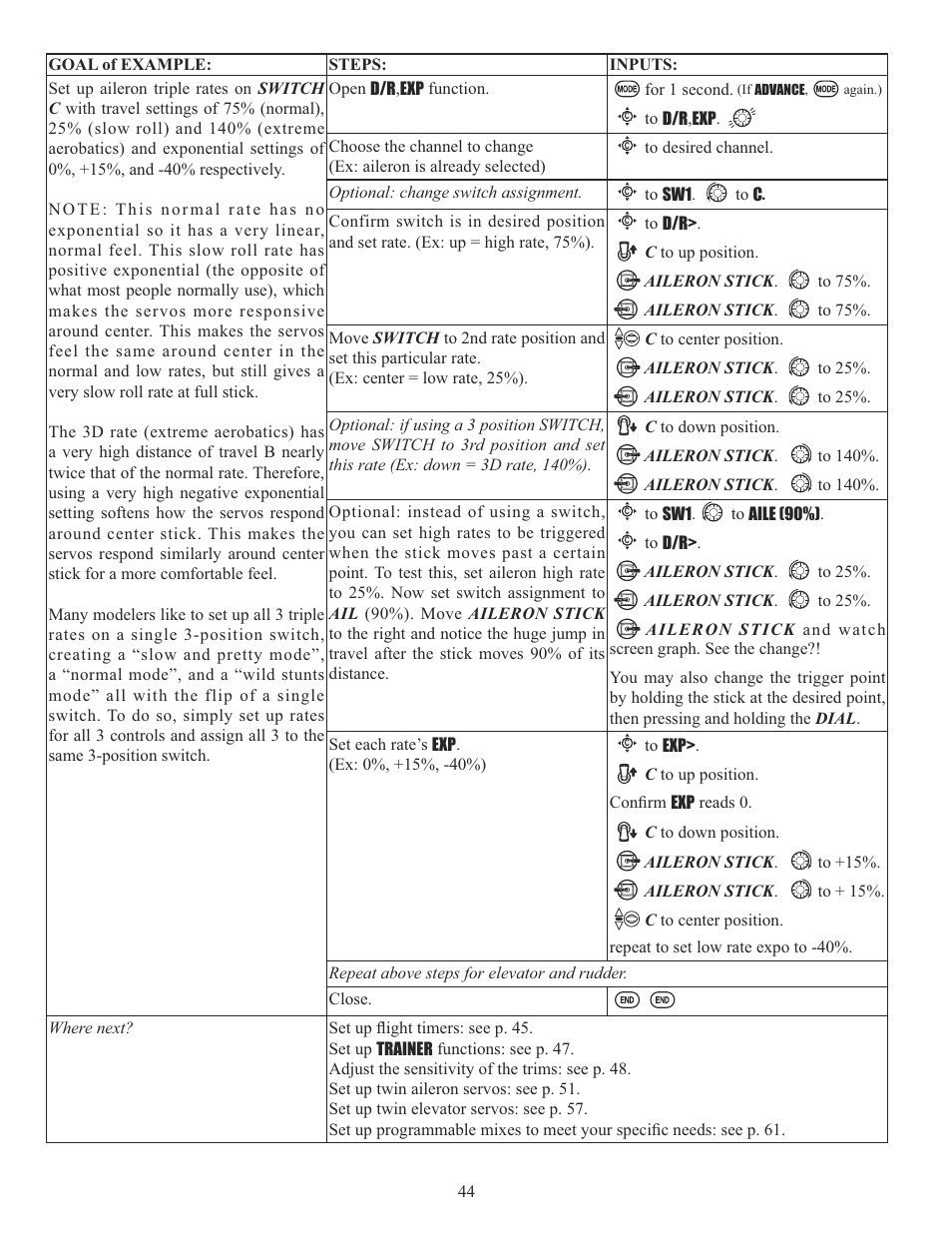 Futaba 10C 2.4GHz User Manual | Page 44 / 119