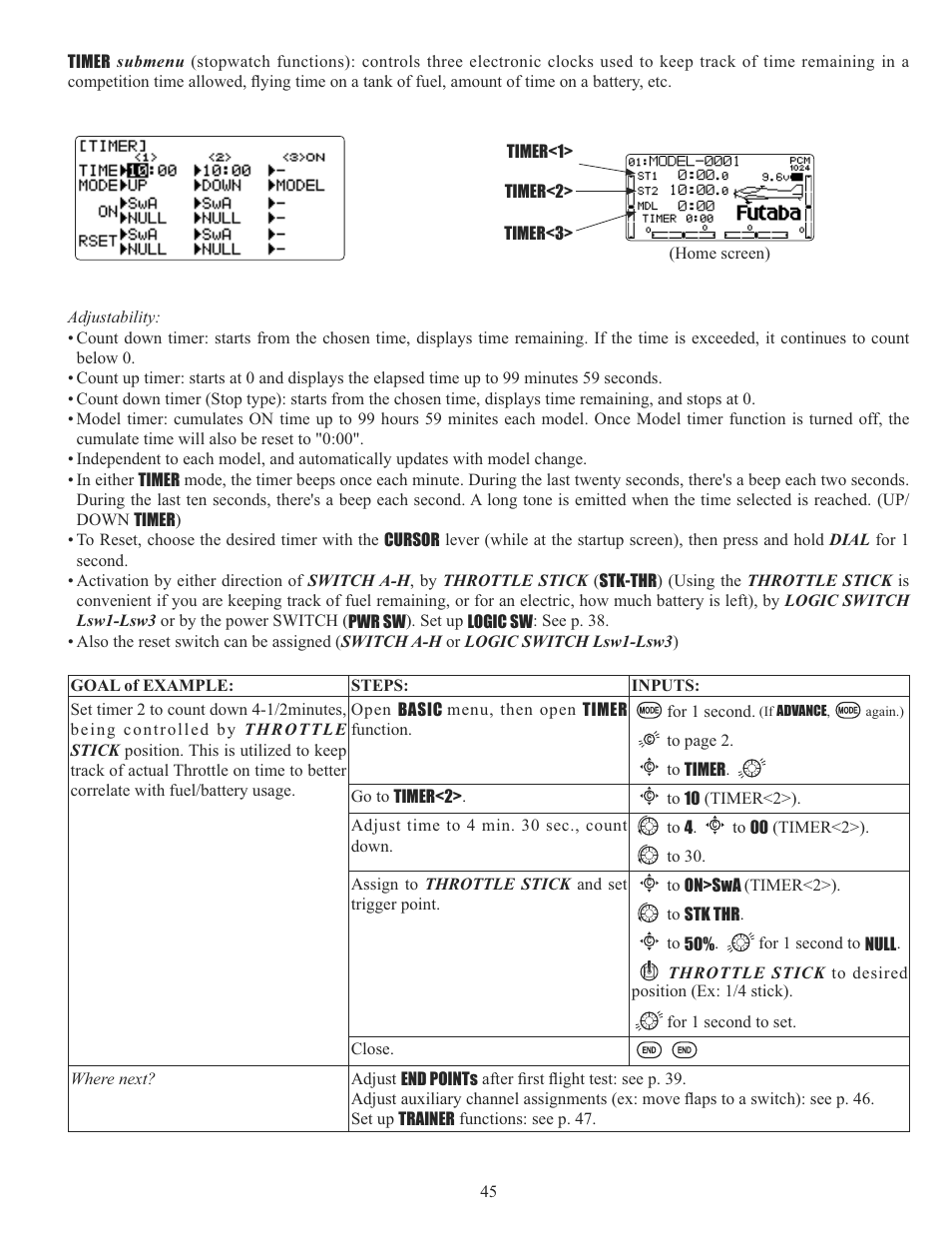 Futaba 10C 2.4GHz User Manual | Page 45 / 119