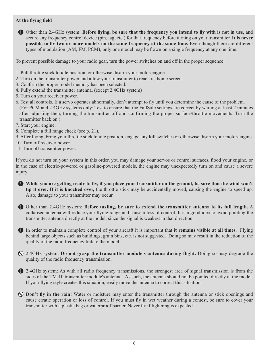 Futaba 10C 2.4GHz User Manual | Page 6 / 119