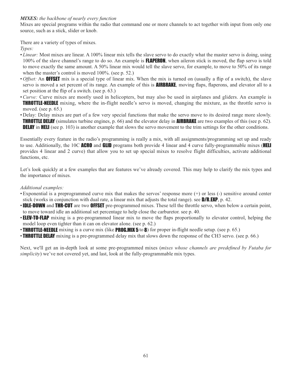 Futaba 10C 2.4GHz User Manual | Page 61 / 119