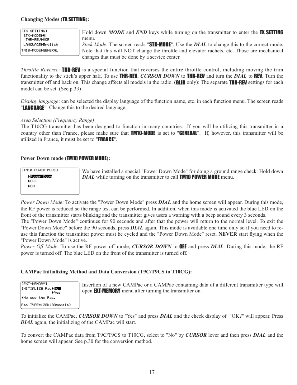 Futaba 10CG 2.4GHz User Manual | Page 17 / 119