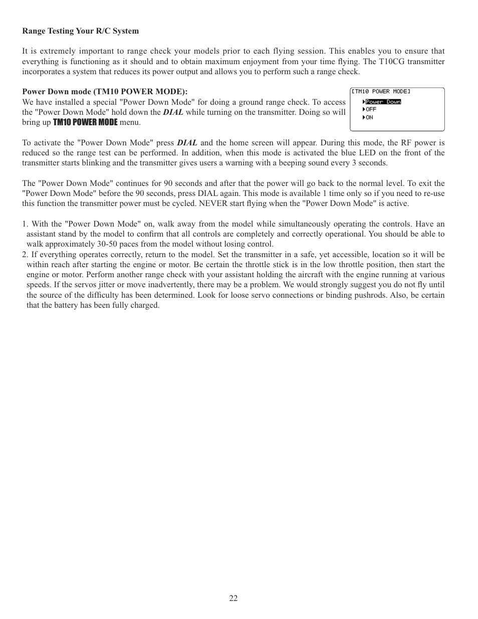 Futaba 10CG 2.4GHz User Manual | Page 22 / 119
