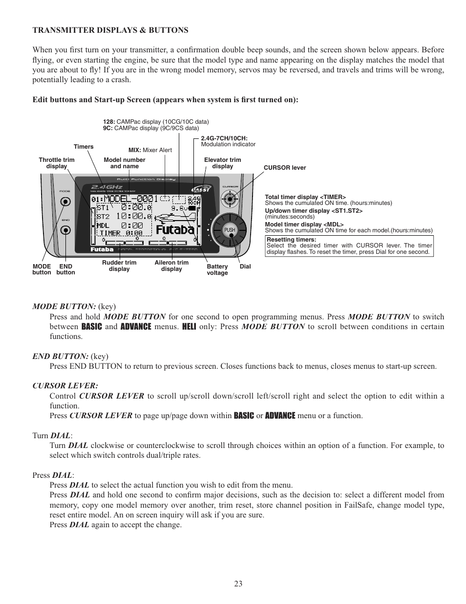 Futaba 10CG 2.4GHz User Manual | Page 23 / 119
