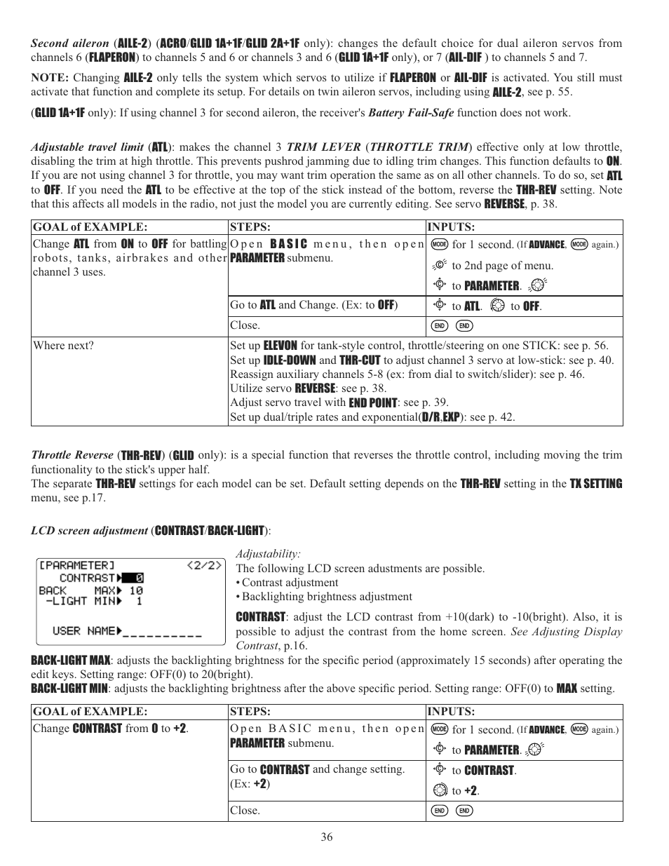 Futaba 10CG 2.4GHz User Manual | Page 36 / 119