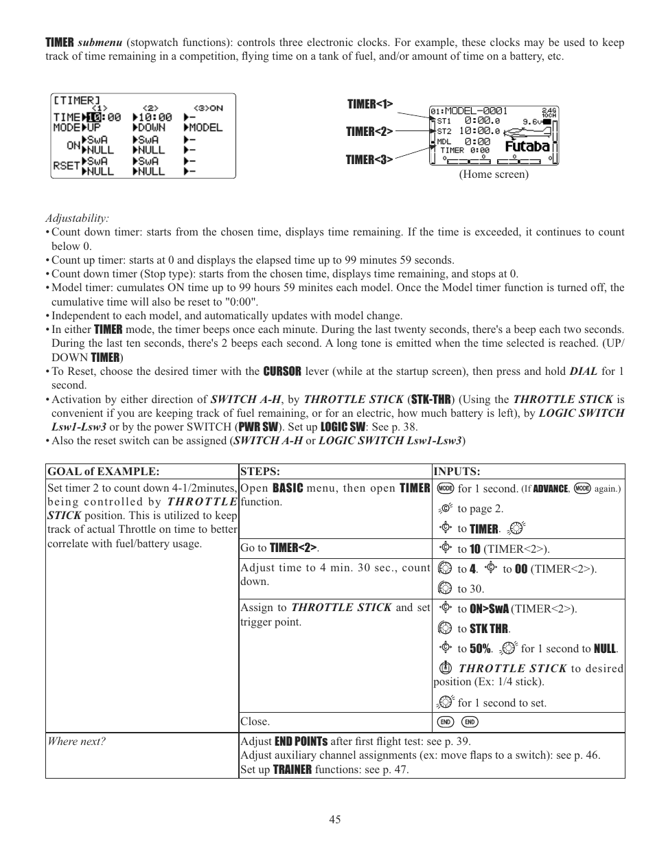 Futaba 10CG 2.4GHz User Manual | Page 45 / 119