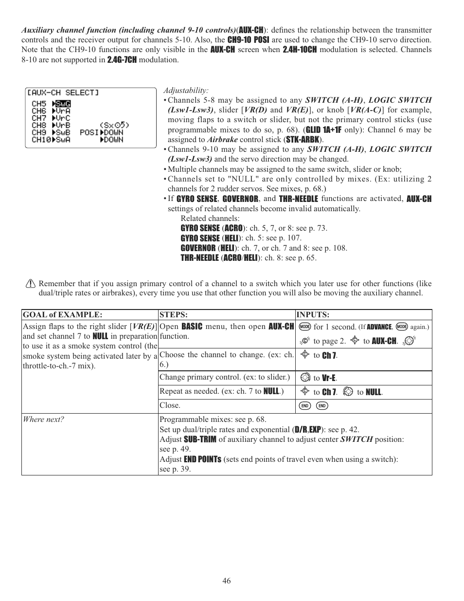 Futaba 10CG 2.4GHz User Manual | Page 46 / 119