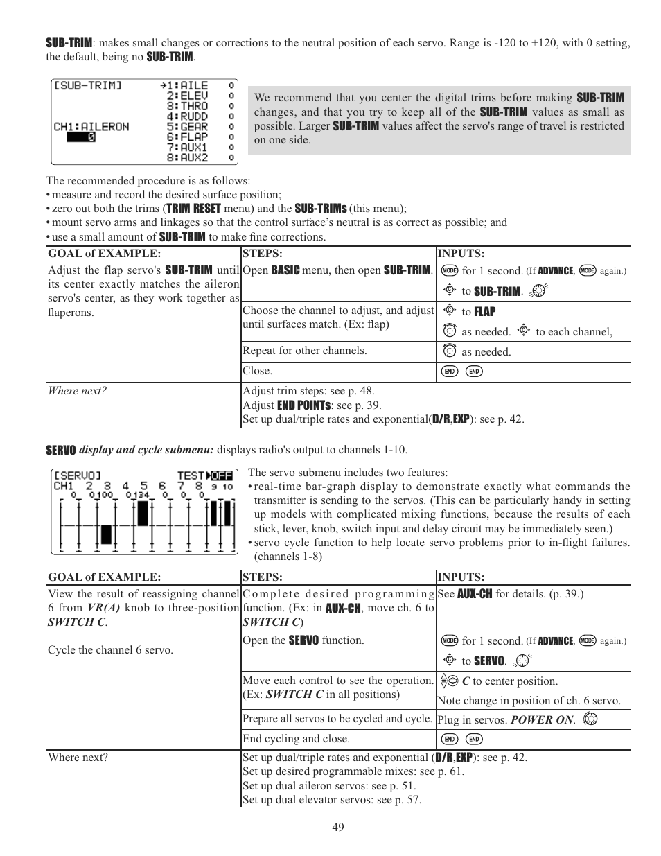 Futaba 10CG 2.4GHz User Manual | Page 49 / 119