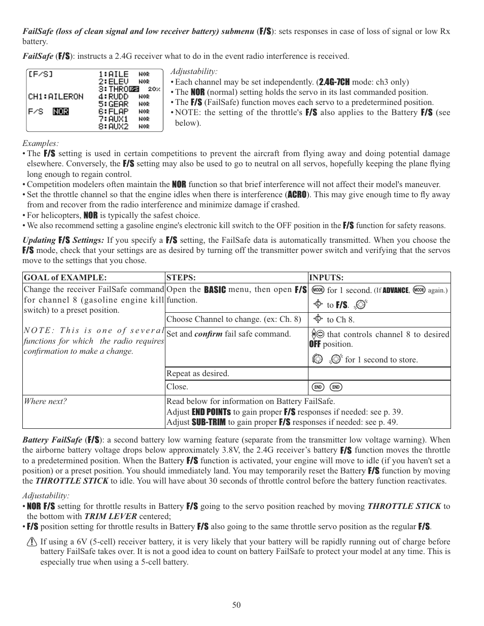 Futaba 10CG 2.4GHz User Manual | Page 50 / 119