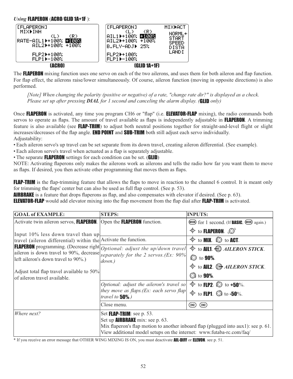 Futaba 10CG 2.4GHz User Manual | Page 52 / 119