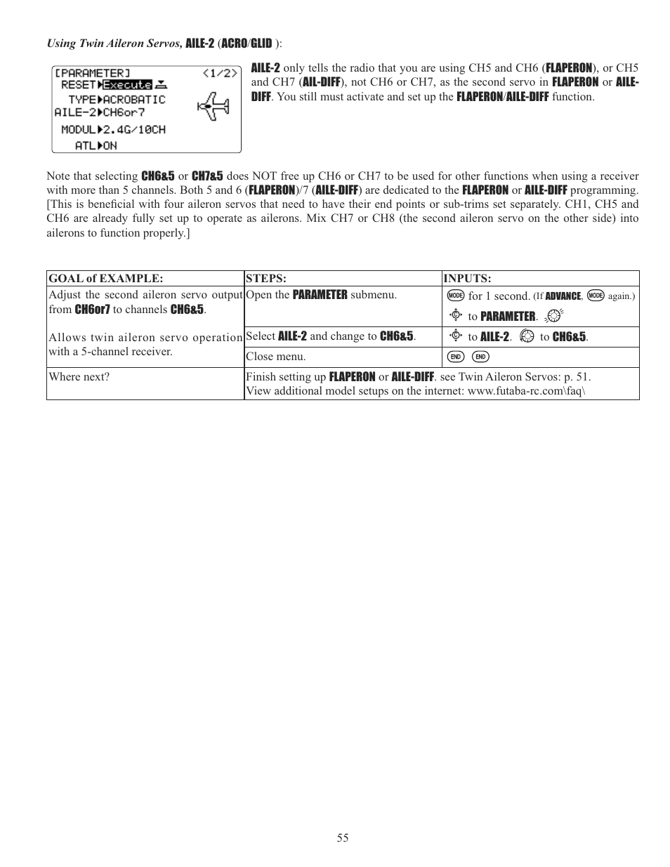 Futaba 10CG 2.4GHz User Manual | Page 55 / 119