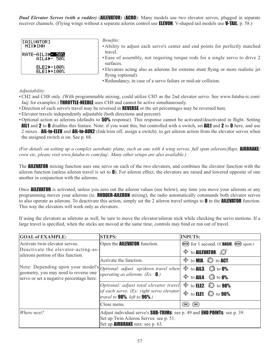 Futaba 10CG 2.4GHz User Manual | Page 57 / 119
