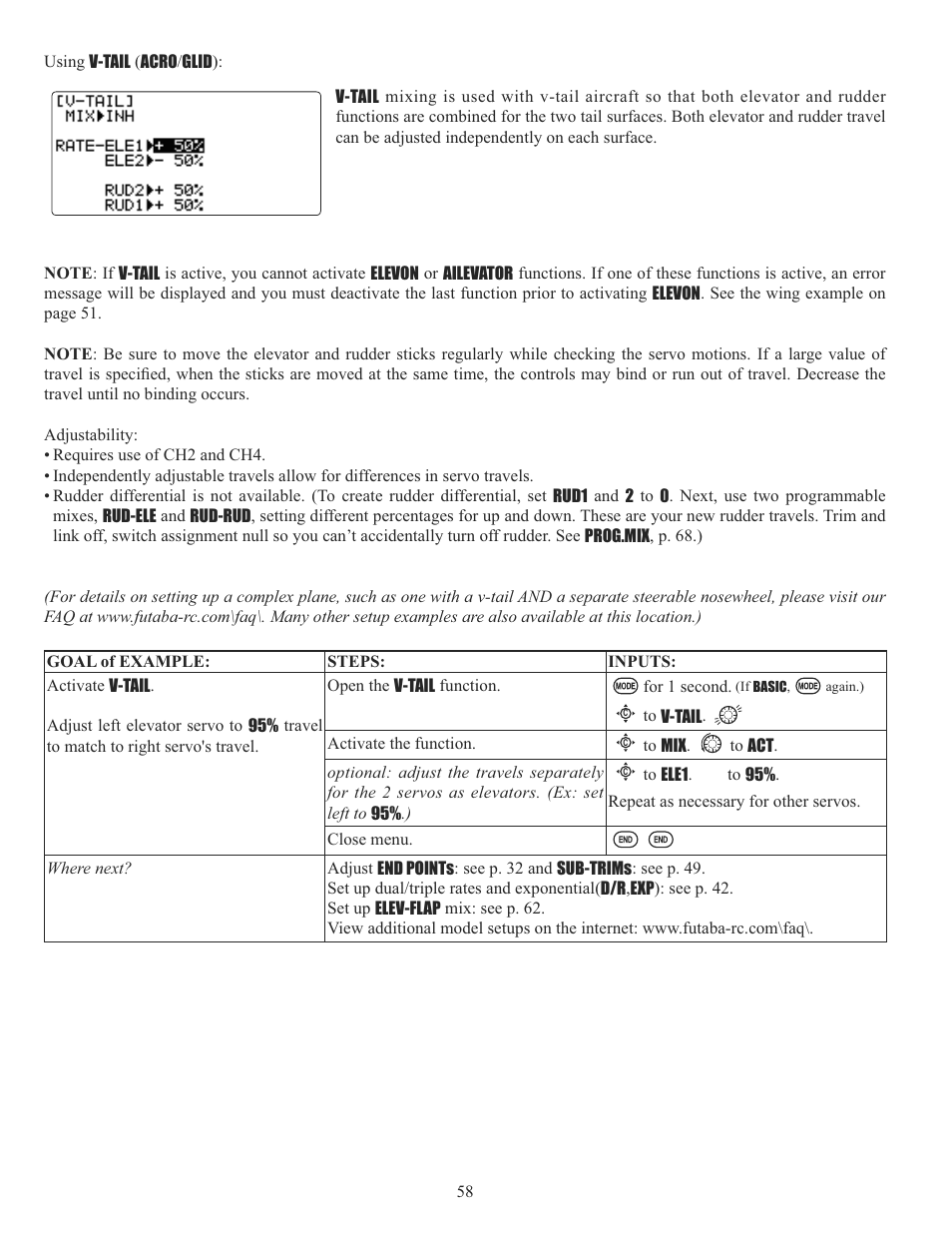 Futaba 10CG 2.4GHz User Manual | Page 58 / 119