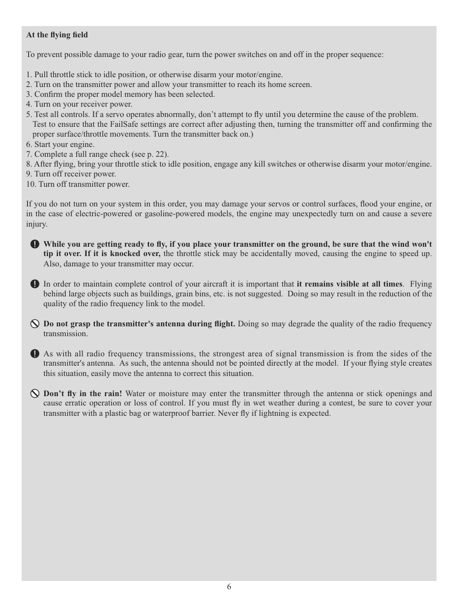 Futaba 10CG 2.4GHz User Manual | Page 6 / 119
