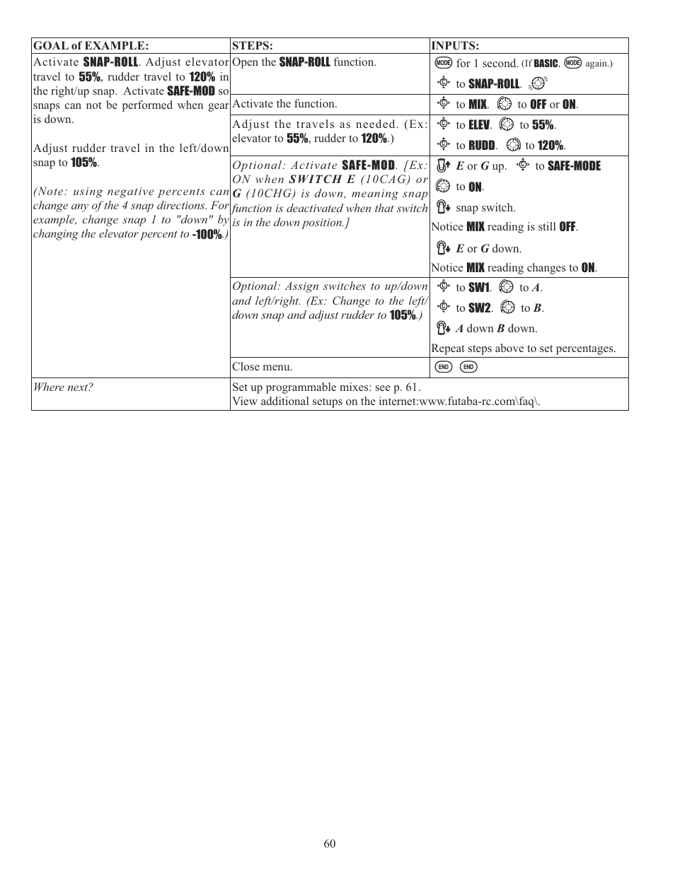 Futaba 10CG 2.4GHz User Manual | Page 60 / 119