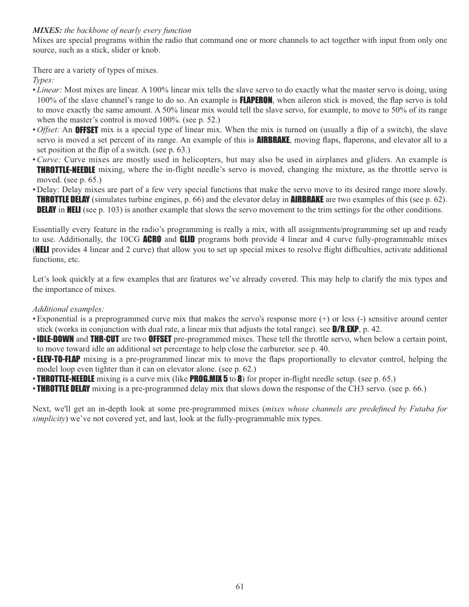 Futaba 10CG 2.4GHz User Manual | Page 61 / 119