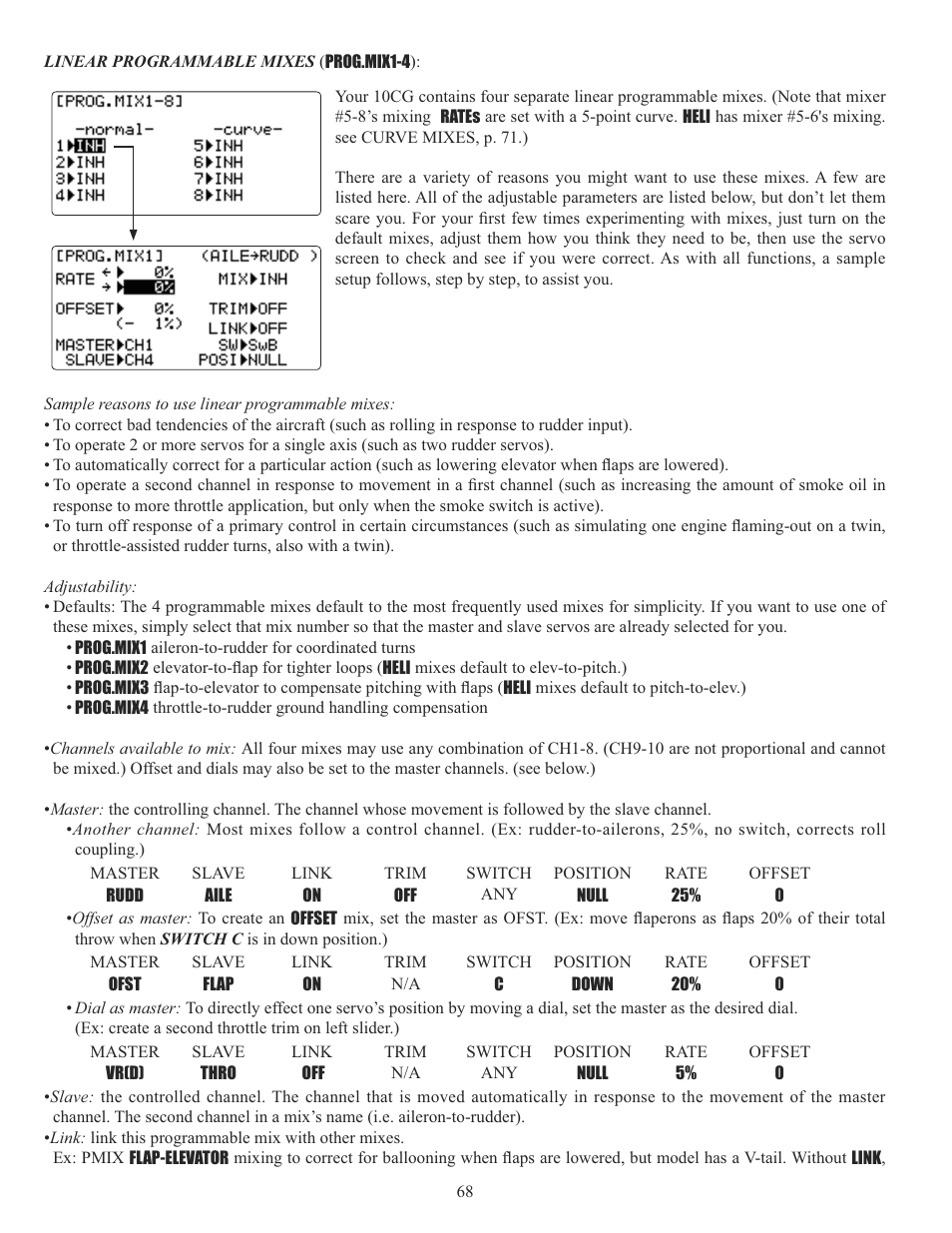 Futaba 10CG 2.4GHz User Manual | Page 68 / 119