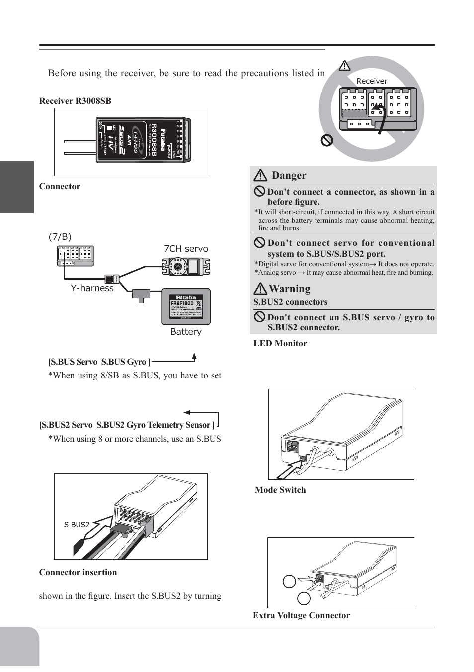 Danger, Dqjhu, Duqlqj | Futaba 10J User Manual | Page 28 / 175