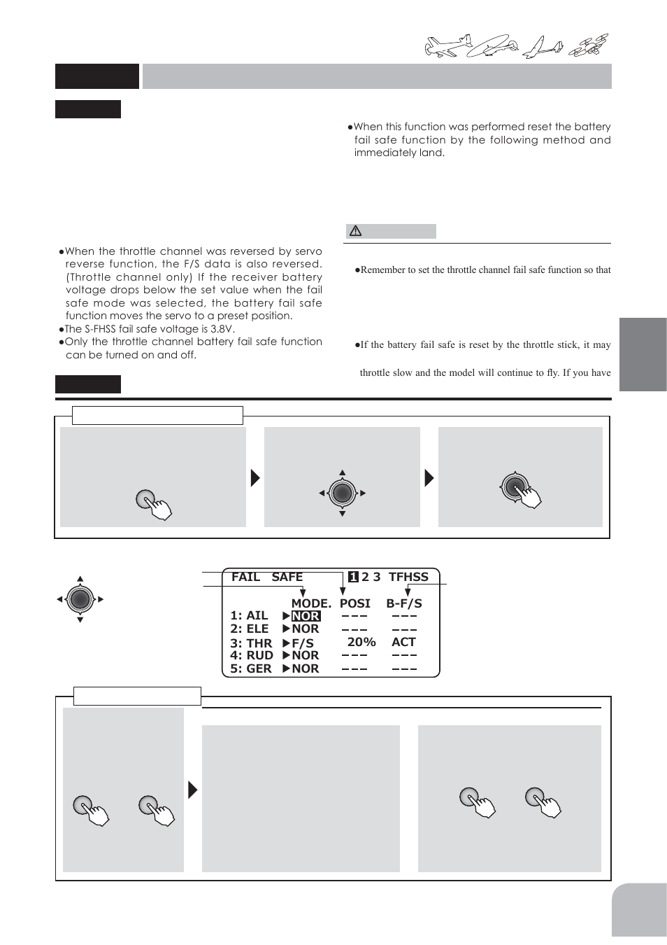 Warning | Futaba 10J User Manual | Page 45 / 175