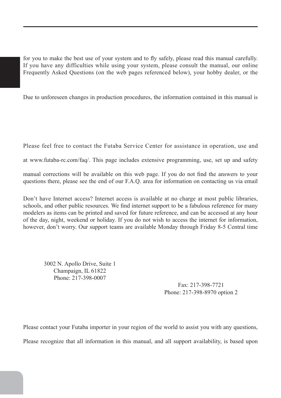 Futaba 10J User Manual | Page 6 / 175