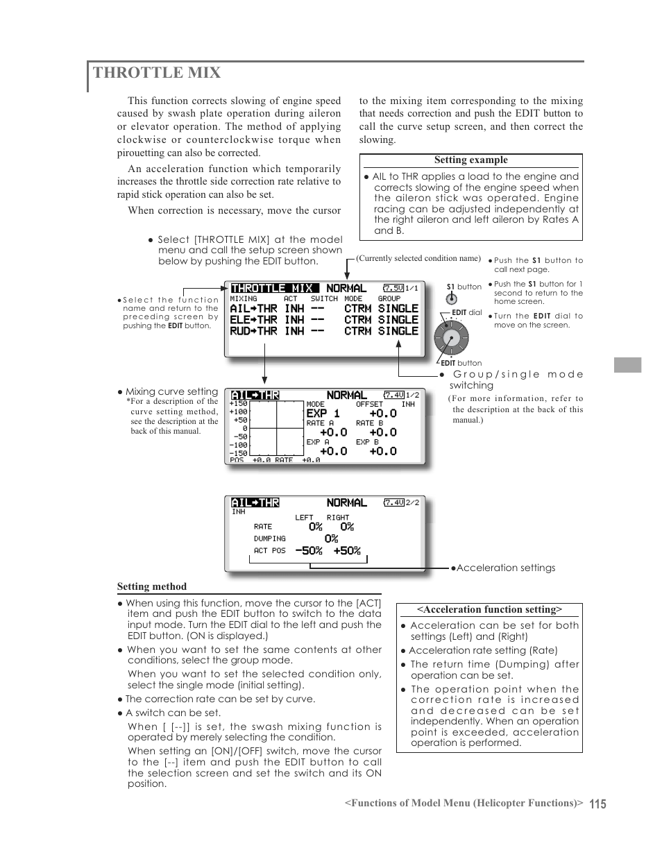 Throttle mix | Futaba 12FG User Manual | Page 115 / 127