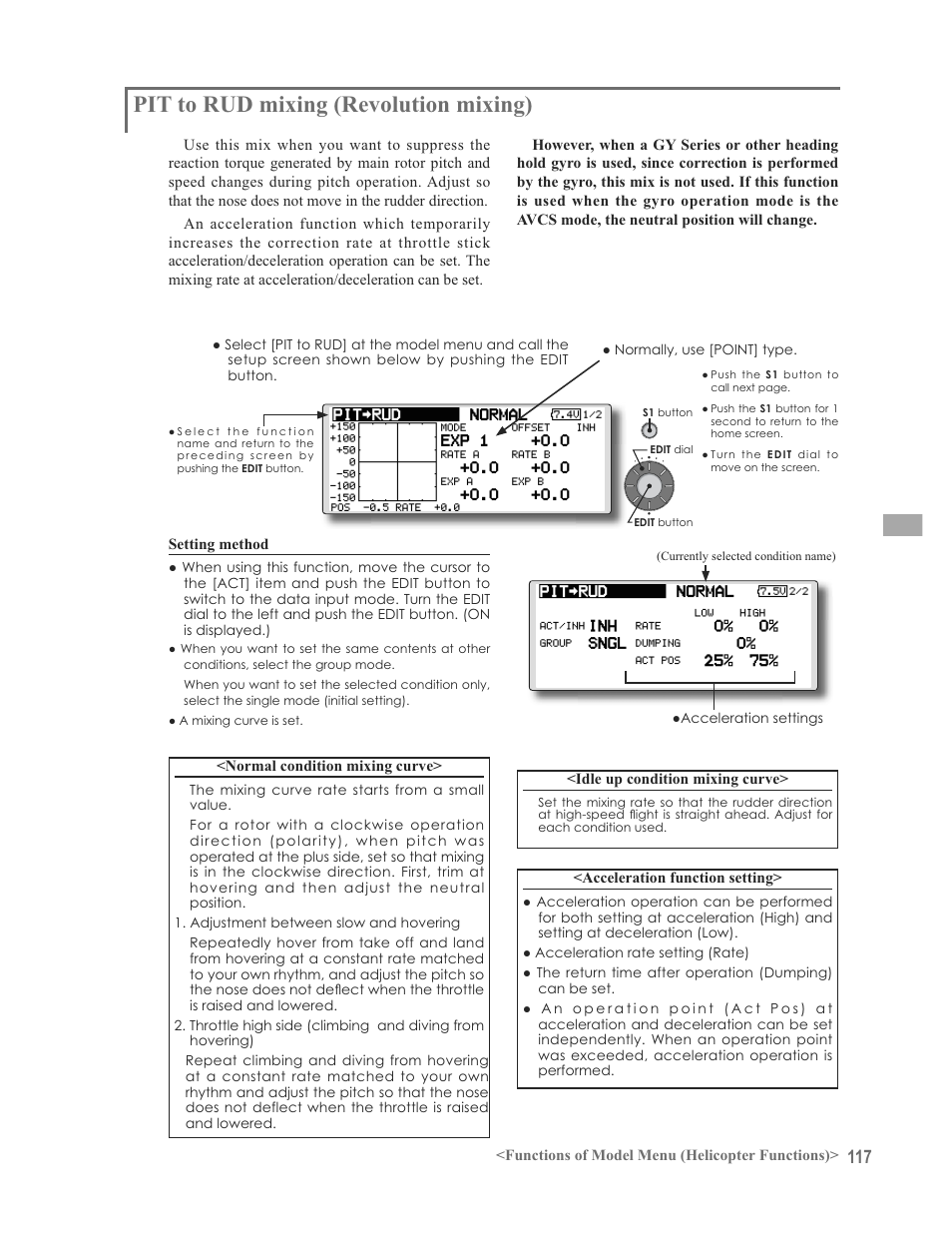Pit to rud mixing (revolution mixing) | Futaba 12FG User Manual | Page 117 / 127