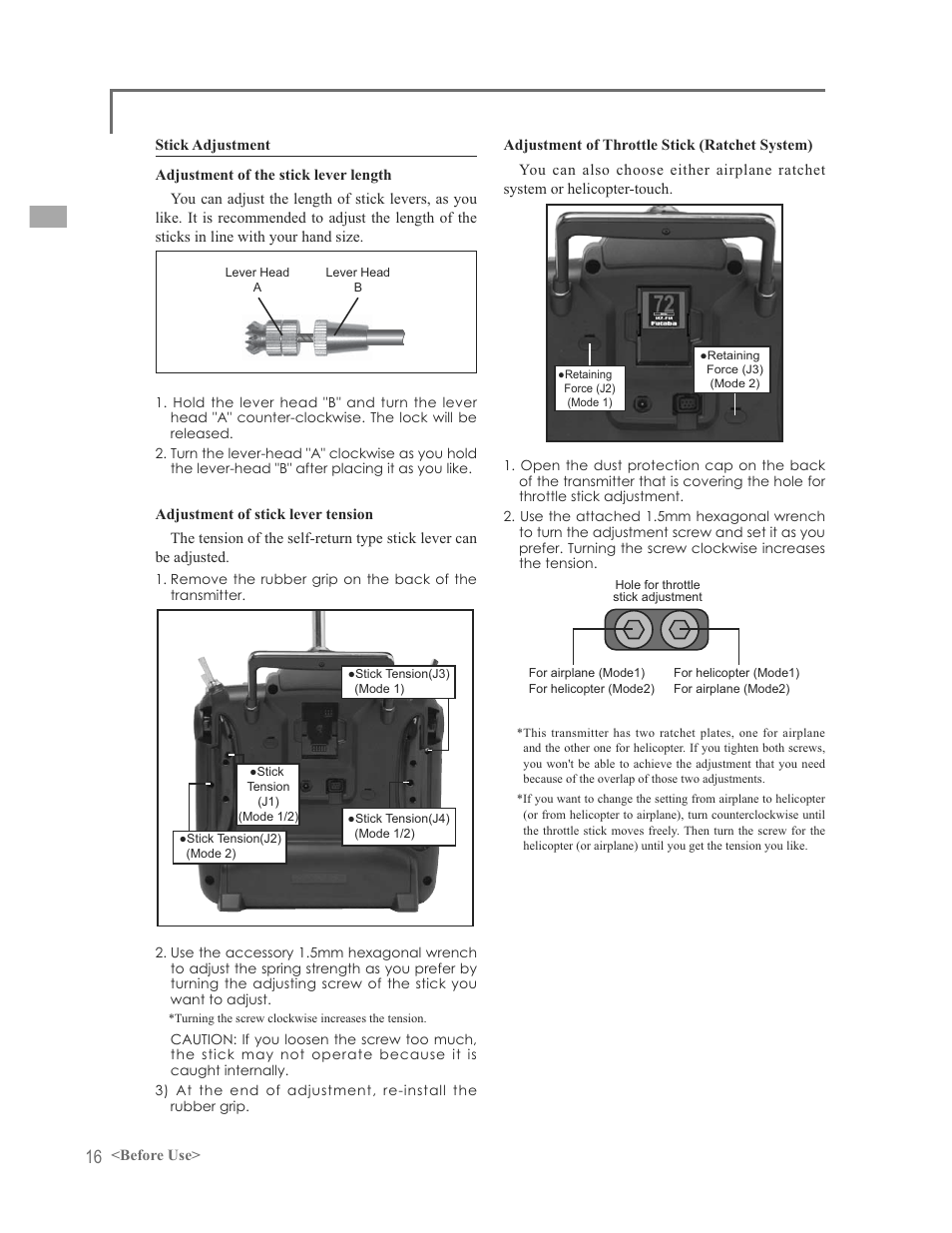 Futaba 12FG User Manual | Page 16 / 127