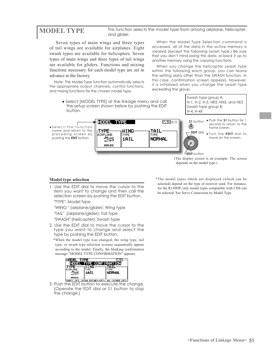 Model type | Futaba 12FG User Manual | Page 51 / 127