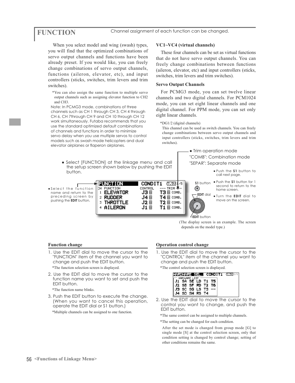 Function | Futaba 12FG User Manual | Page 56 / 127