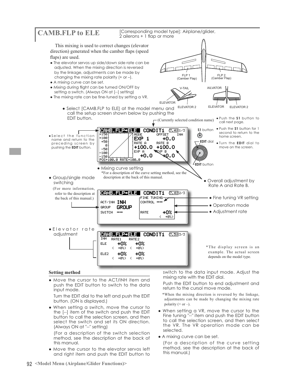 Camb.flp to ele | Futaba 12FG User Manual | Page 92 / 127