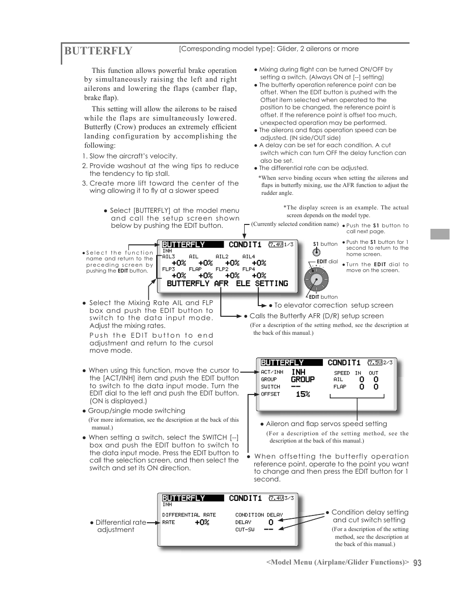 Butterfly | Futaba 12FG User Manual | Page 93 / 127