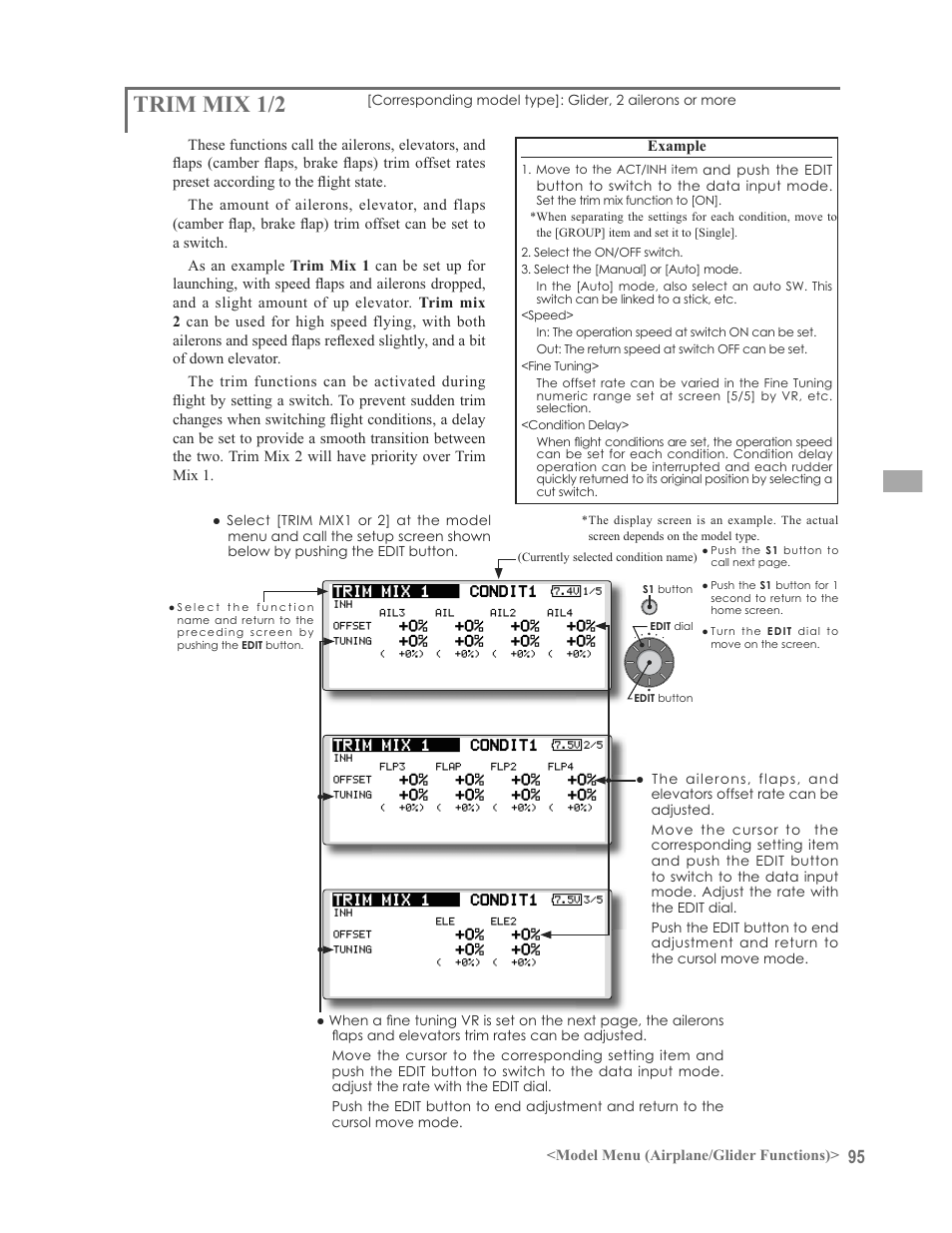 Trim mix 1/2 | Futaba 12FG User Manual | Page 95 / 127