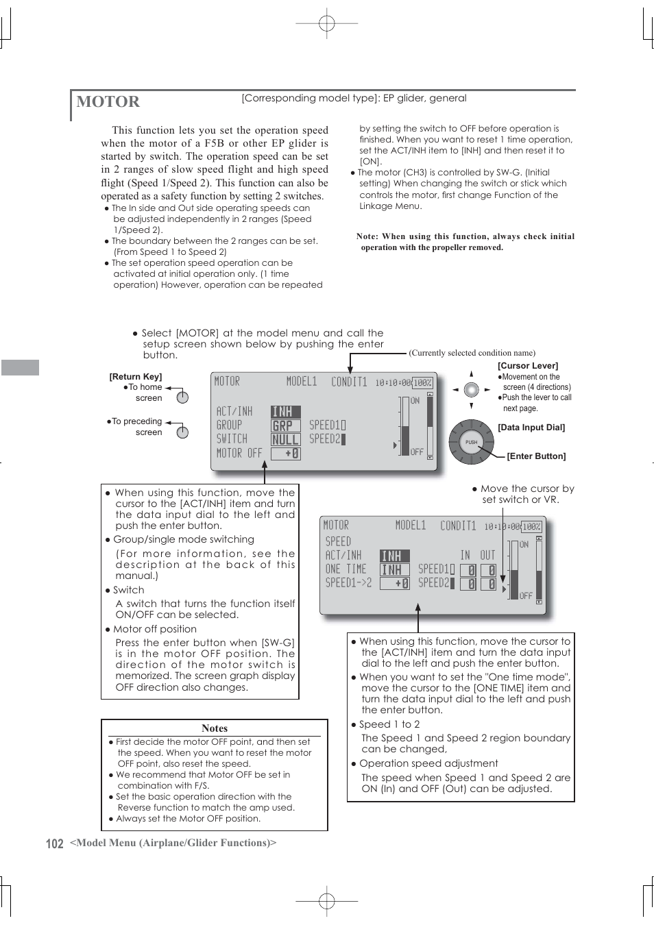 Motor | Futaba 12Z User Manual | Page 102 / 127