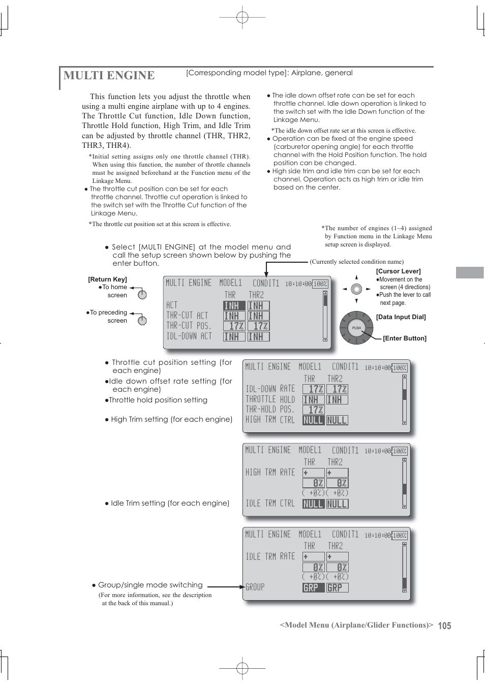 Multi engine | Futaba 12Z User Manual | Page 105 / 127