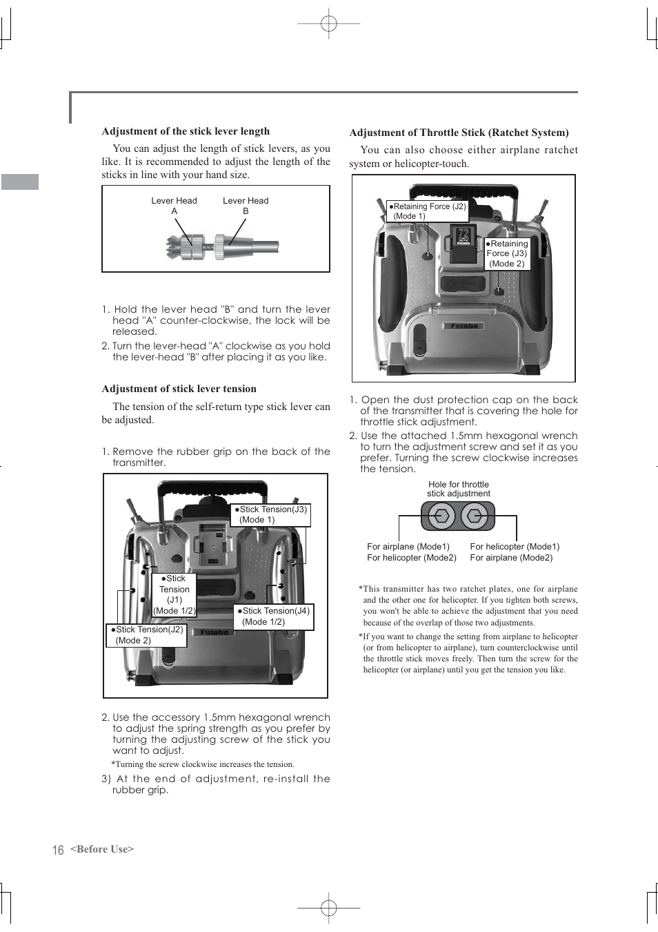 Futaba 12Z User Manual | Page 16 / 127