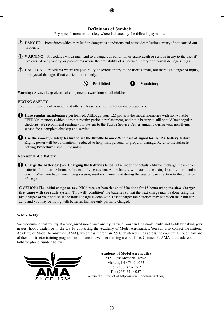 Futaba 12Z User Manual | Page 6 / 127
