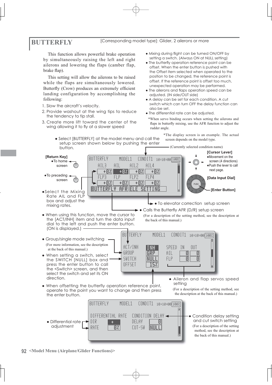 Butterfly | Futaba 12Z User Manual | Page 92 / 127