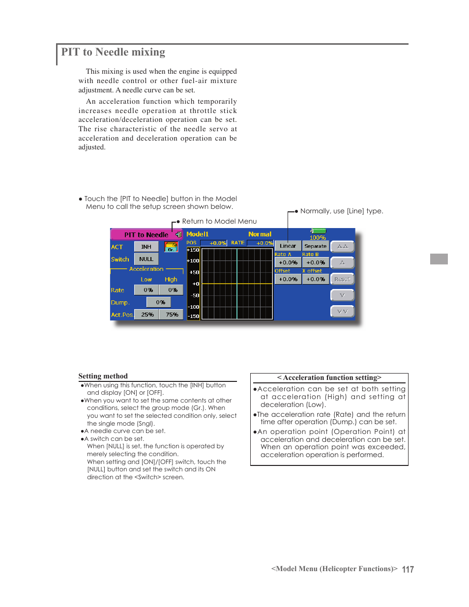 Pit to needle mixing | Futaba 14MZ User Manual | Page 117 / 127
