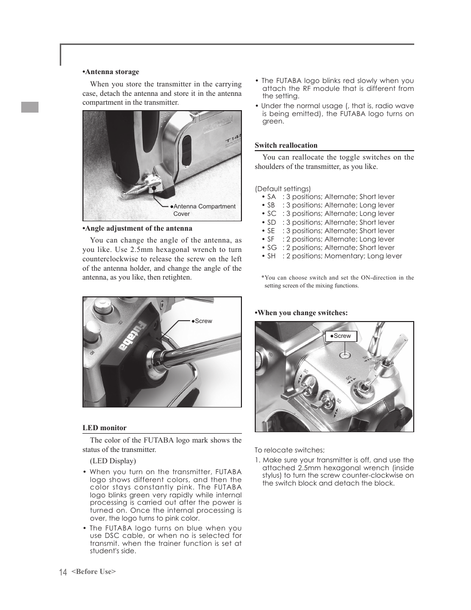 Futaba 14MZ User Manual | Page 14 / 127