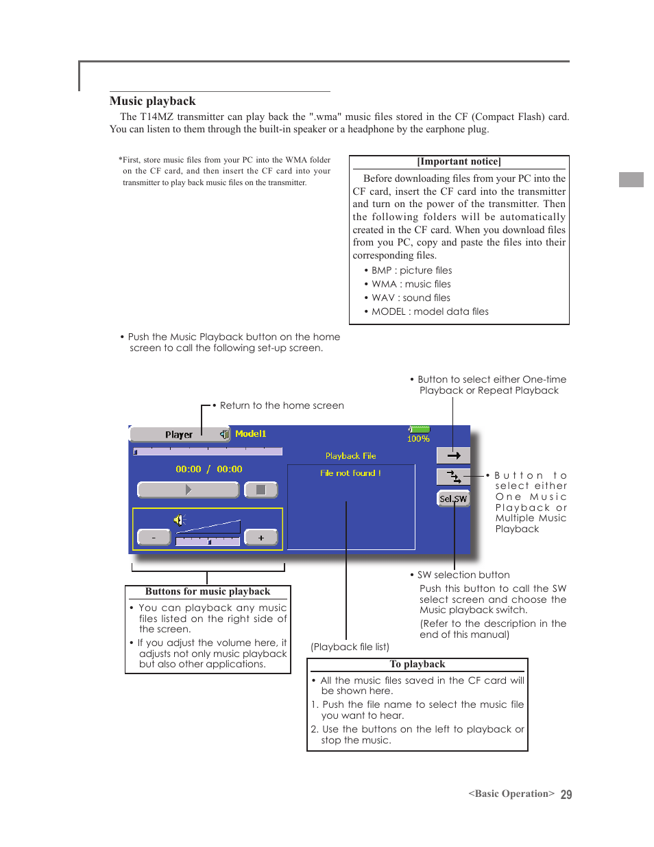 Music playback | Futaba 14MZ User Manual | Page 29 / 127