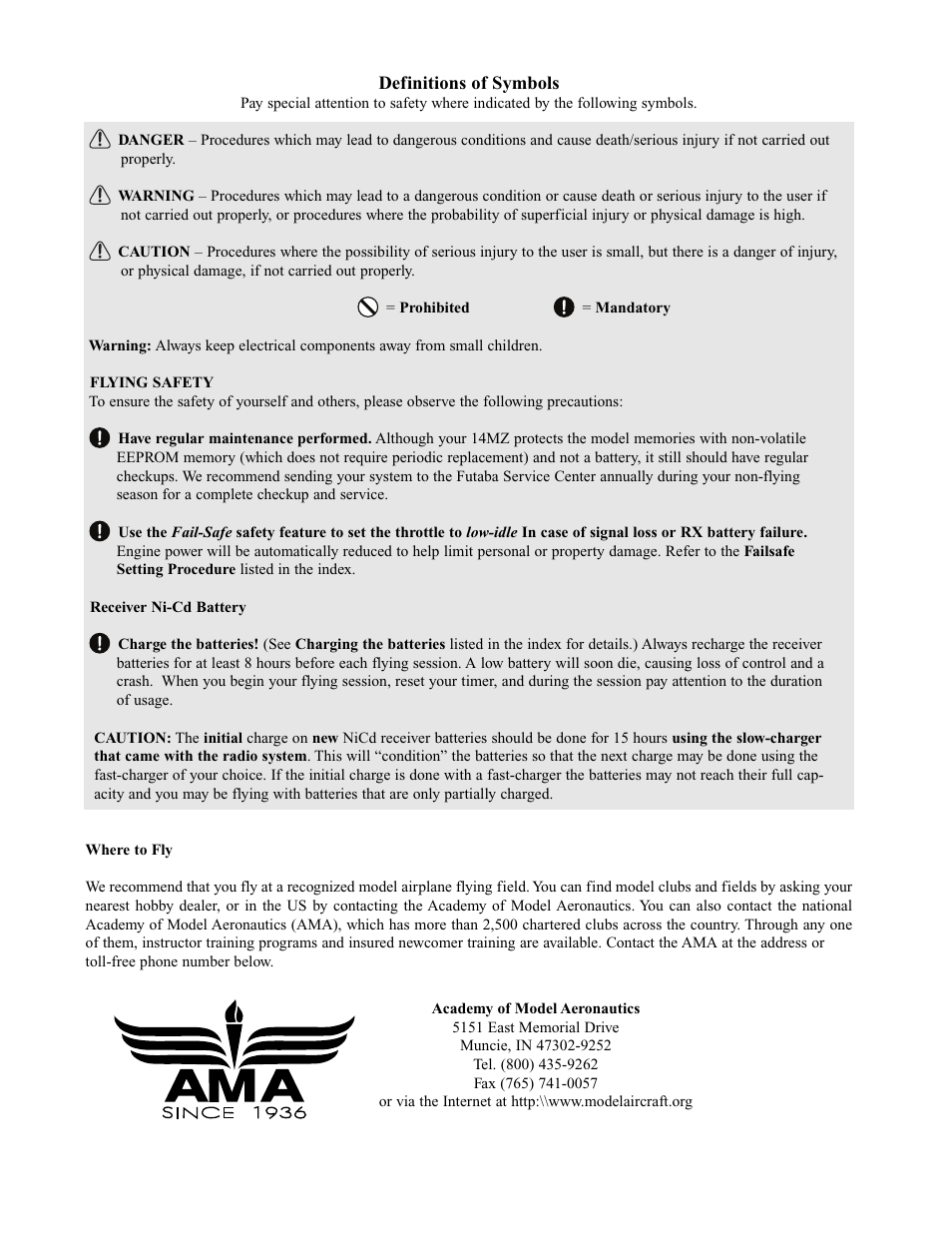 Futaba 14MZ User Manual | Page 6 / 127