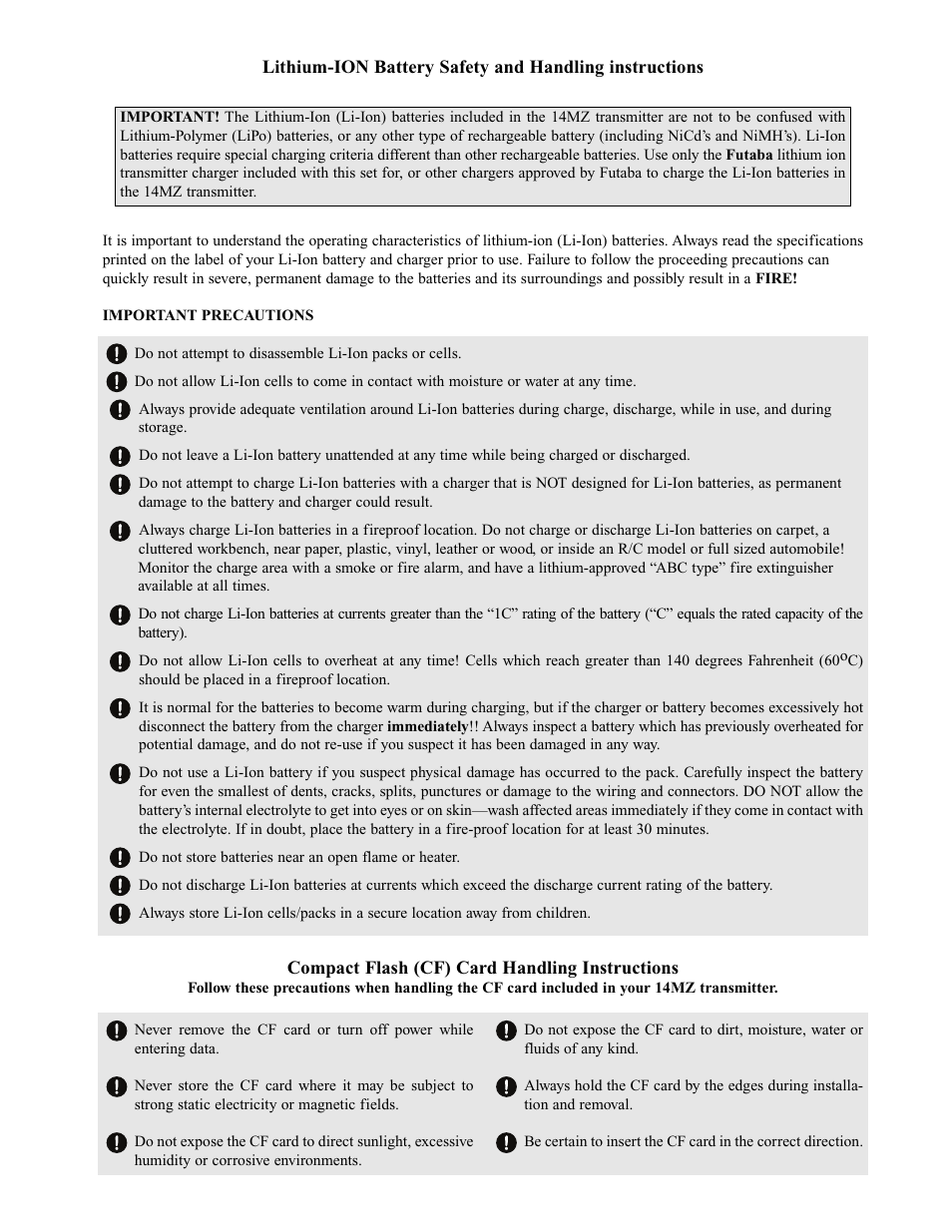 Futaba 14MZ User Manual | Page 7 / 127