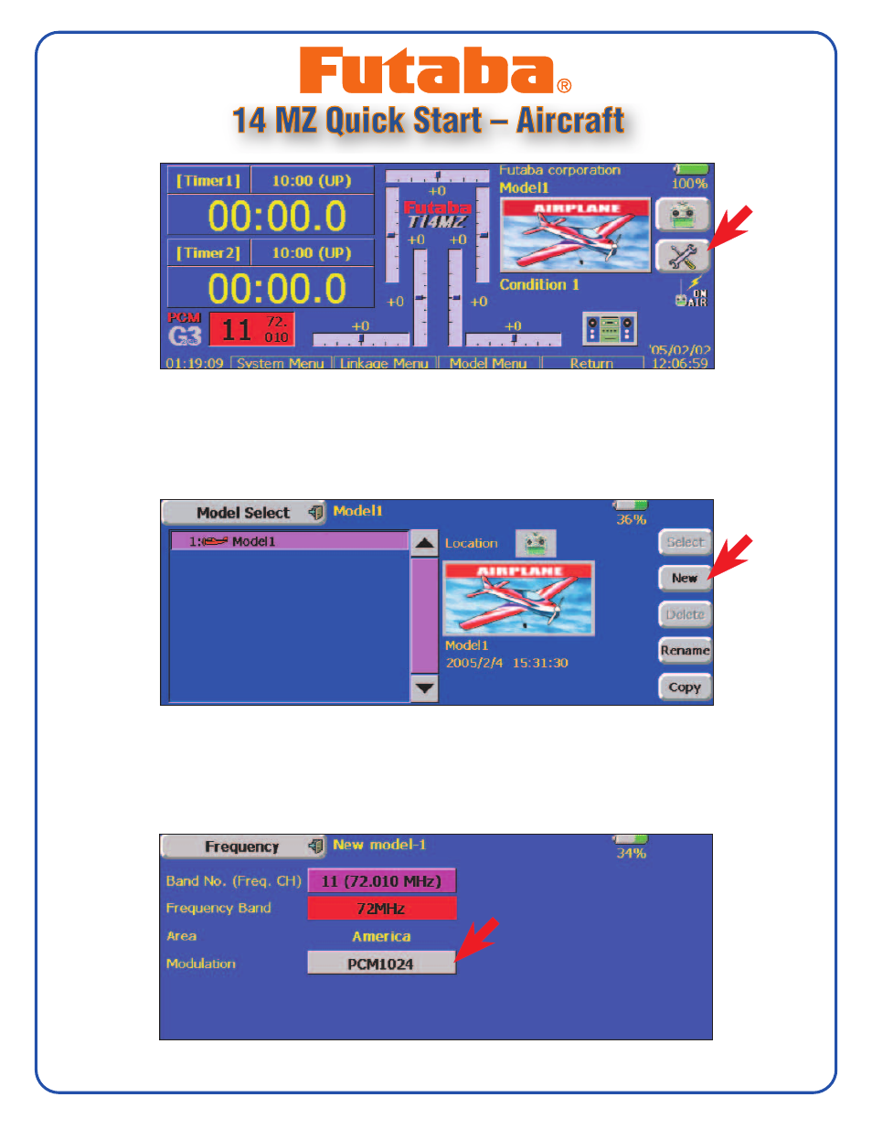 Futaba 14MZ Quick Start Guide - Airplanes User Manual | 2 pages