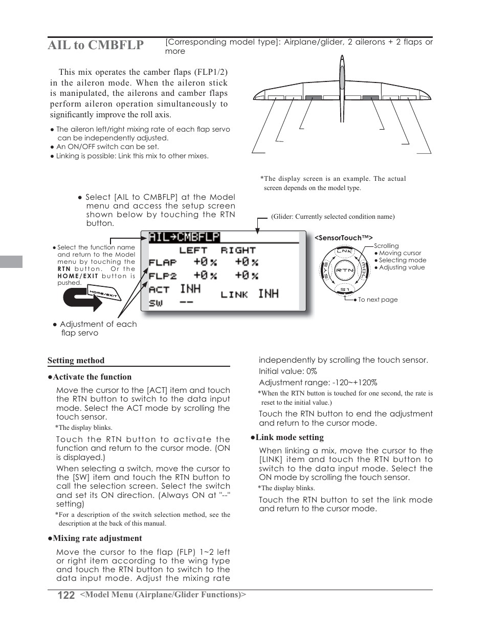 Ail to cmbflp | Futaba 14SG 2.4GHz User Manual | Page 123 / 169