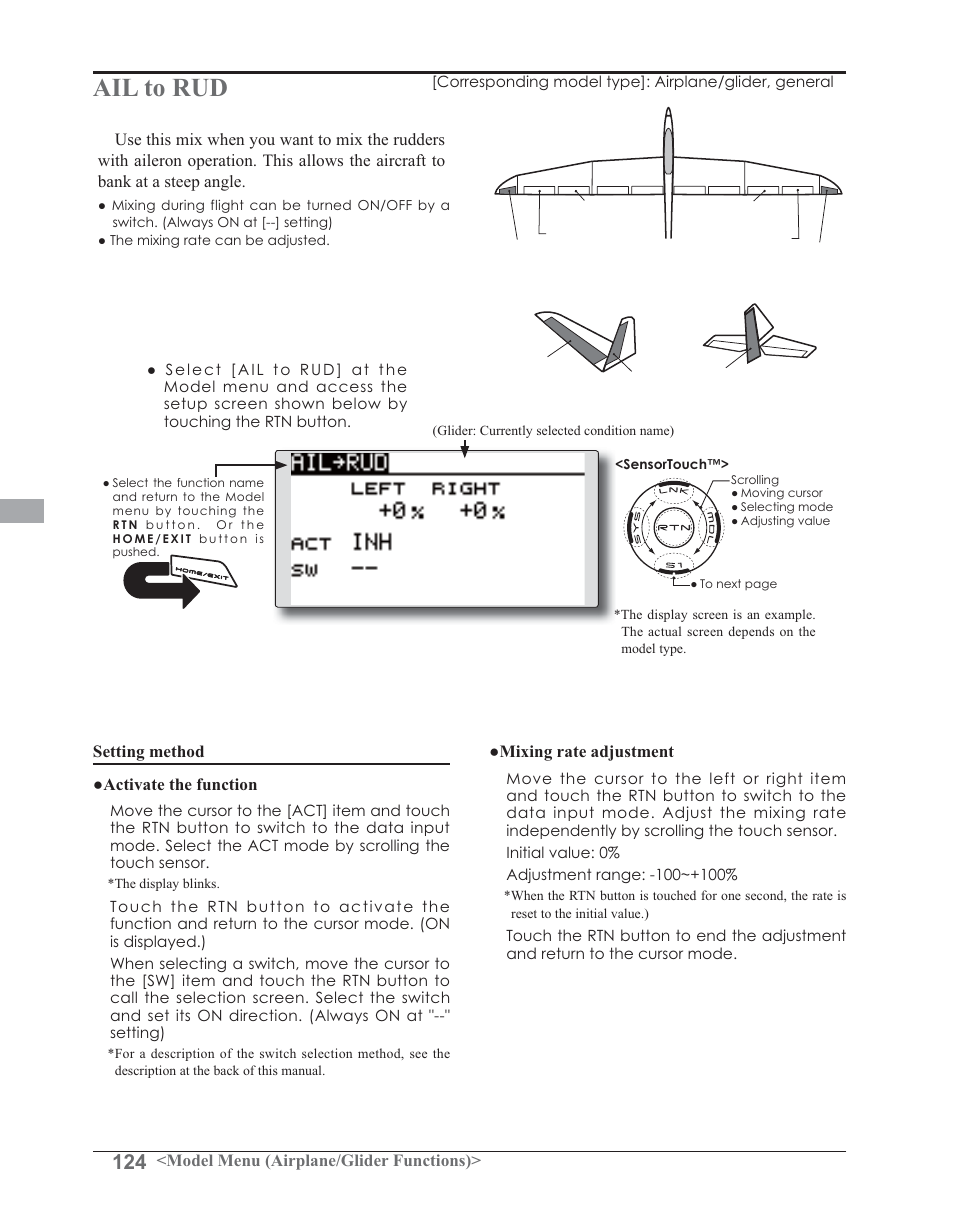 Ail to rud | Futaba 14SG 2.4GHz User Manual | Page 125 / 169