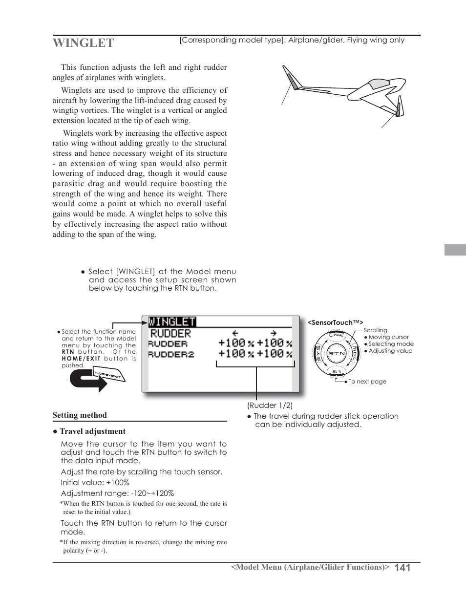 Winglet | Futaba 14SG 2.4GHz User Manual | Page 142 / 169